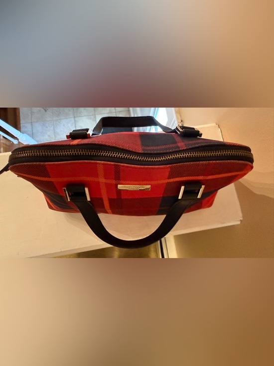 KATE SPADE NEWBURY RED TARTAN PLAID TOP HANDLE CROSSBODY RACHELLE SATCHEL (EUC) - Picture 13 of 15